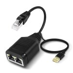 Rj45 mle vers femelle ethernet splitter cable 1  2 rseau lan rallonge adaptateur convertisseur 8p8c ...