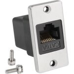 Rj45 rectangulaire panneau reseau adaptateur cat6a rj45 8p8c femelle a femelle panneau montage ethernet ...