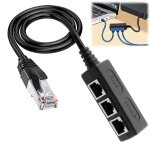 Rj45 rpartiteur cble ethernet 1 mle vers 3 femelles, adaptateur de cble d'extension rseau pour cat5, ...