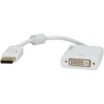 Roline 12. 03. 3136 cble vido et adaptateur 0, 15 m displayport dvi - d blanc