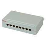 Roline panneau de brassage cat. 5e, 8 ports gris