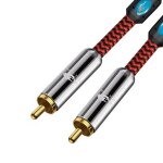 Rouge b - 0. 75m - cble audio coaxial numrique rca mle  mle, pour systmes hi - fi home cinma, ...