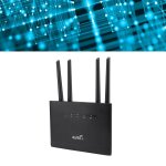 Routeur sans fil 4g lte 300mbps, 4 antennes  gain lev, hotspot wifi mobile avec emplacement pour carte ...
