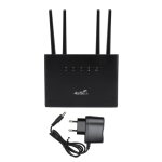 Routeur sans fil 4g lte 300mbps, 4 antennes  gain lev, hotspot wifi mobile avec emplacement pour carte ...