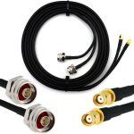 Rp - sma 12m rallonge antenne wifi cable coaxial double rpsma mle  n male hex - cble d'extension dual ...