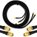Rp - sma 2m rallonge antenne wifi cable coaxial double rpsma mle  male - cble d'extension dual hf240 ...
