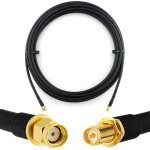 Rp - sma 5m rallonge antenne wifi cable coaxial rpsma m�le � femelle - c�ble d'extension hf240 (lmr 240 ...