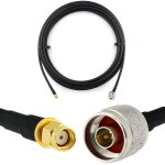 Rp - sma mle vers n male 5m rallonge antenne wifi cable coaxial - cble d'extension hf240 (lmr 240 quivalent ...
