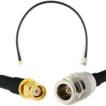 Rp - sma mle vers n femelle 50cm rallonge antenne wifi cable coaxial - cble d'extension hf240 (lmr ...