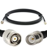 Rp - tnc mle vers rp - tnc femelle 50cm cble coaxial rg58 50 ohm - rallonge rptnc extension faible ...