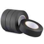 Ruban adhsif isolant noir 19mmx15m, 4 pices adhsif en tissu rsistant  la chaleur pour cbles, faisceaux ...
