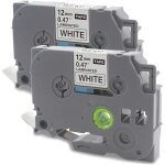Ruban de remplacement compatible brother p - touch tze - 231, 12 mm, 26, 2 pi, lamin� durable, facile ...