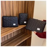 Sac  bandoulire en coton doux pour femme, tui de protection pour ordinateur portable, fleurs de luxe, ...