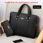 Sac  bandoulire pour homme, en cuir, porte - documents d'affaires, double couche, dcontract, sacoche ...