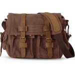 Sac bandouli�re r�tro, sac messager, sacoche pour ordinateur portable 14 pouces, �tui pour homme et femme, ...
