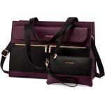 Sac cabas femme sac a main grande capacit pu cuir sacoche ordinateur portable 17, 3 pouces impermable ...