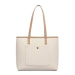 Sac cabas pour ordinateur portable 15. 6 / 16 pouces protection antichoc en pu beige yonis
