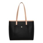 Sac cabas pour ordinateur portable 15. 6 / 16 pouces protection antichoc en pu noir yonis