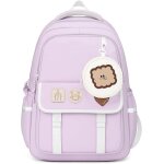 Sac a dos college fille 25l cartable fille primaire ce2 cm1 cm2, lger compartiment ordinateur ergonomique ...