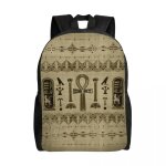 Sac  dos avec croix gyptienne ankh pour femmes, hommes, tudiants, cartable, compatible avec ordinateur ...