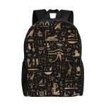 Sac  dos avec croix gyptienne ankh pour femmes, hommes, tudiants, cartable, compatible avec ordinateur ...