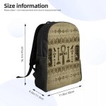 Sac  dos avec croix gyptienne ankh pour femmes, hommes, tudiants, cartable, compatible avec ordinateur ...
