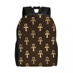 Sac  dos avec croix gyptienne ankh pour femmes, hommes, tudiants, cartable, compatible avec ordinateur ...