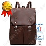 Sac  dos en cuir vintage vintage sac  dos pour ordinateur portable sac  dos scolaire pour homme, marron ...