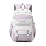Sac a dos decontracte de couleur contrastee, cartable universitaire pour ordinateur portable 15, 6 pouces, ...