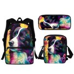 Sac  dos pour femme avec imprime bouledogue franais, grande capacit, pour ordinateur portable, cartable, ...