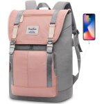 Sac a dos femme sac a dos pour ordinateur portable 17 pouces, sac scolaire sacoche impermable avec port ...