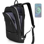 Sac � dos fin pour homme avec coque r�sistante aux rayures et port de charge usb, sac � dos de voyage ...