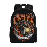 Sac � dos harley davidson pour adolescent, cartable en toile, sac � dos pour ordinateur portable, unisexe ...