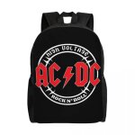 Sac  dos imprim vintage rock ac dc pour filles et garons, groupe de musique heavy metal, sacs de voyage ...