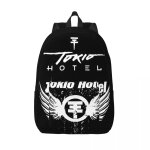 Sac  dos avec logo tokio hotel pour homme et femme, ideal pour le travail, le lyce ou le groupe de ...