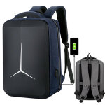 Sac a dos ordinateur imperm�able 15 pouces avec port usb pour affaires et sport bleu marine yonis