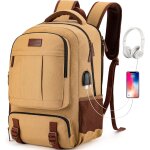 Sac a dos ordinateur portable voyage en toile pour homme et femme, sac a dos college ecole vintage travail ...