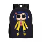 Sac  dos personnalis coraline doll chibi horror movie pour femmes, hommes, coliers, tudiants, cartable, ...