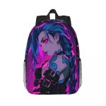 Sac  dos personnalise pour enfants, motif anime arcane j - jinx, pour femmes, adolescentes, cartable, ...