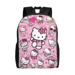 Sac  dos personnalis avec impression 3d hello kitty, motif chat, idal pour l'cole, les voyages, les ...