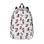 Sac  dos personnalise mickey mouse en toile pour hommes, femmes, ecoliers, etudiants, cartable, compatible ...