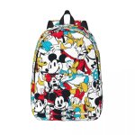 Sac  dos personnalis en toile avec dessin anim mickey mouse donald duck pour hommes et femmes, cartable ...