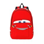 Sac  dos personnalise en toile happy cars lightning mcqueen pour garcons et filles, sac  dos de voyage ...