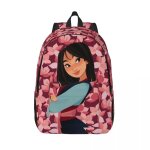 Sacs � dos personnalises en toile avec impression 3d de fleurs mulan pour filles, garcons, sacs de voyage, ...