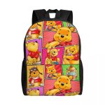 Sac  dos personnalise winnie l'ourson pour ordinateur portable, motif collage, pour homme et femme, ...