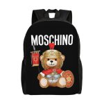 Sac  dos polyvalent moschino lavable, style dcontract, sac  dos d'colier tendance en tissu oxford, ...