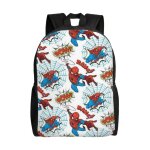 Sac � dos polyvalent spider - man lavable, style d�contract�, sac � dos d'�colier tendance en tissu oxford, ...