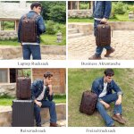 Sac a dos professionnel en cuir pour homme anti - vol extensible 15, 6 pouces sac ordinateur portable ...