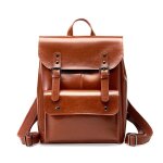 Sac  dos rtro en cuir vritable pour adolescentes, grand sac d'cole en cuir de vachette, sacs  dos ...