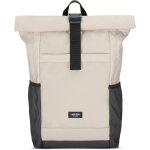 Sac a dos roll top femmes & hommes beige gris - no 2 - backpack pour l'ecole, l'universit - compartiment ...
